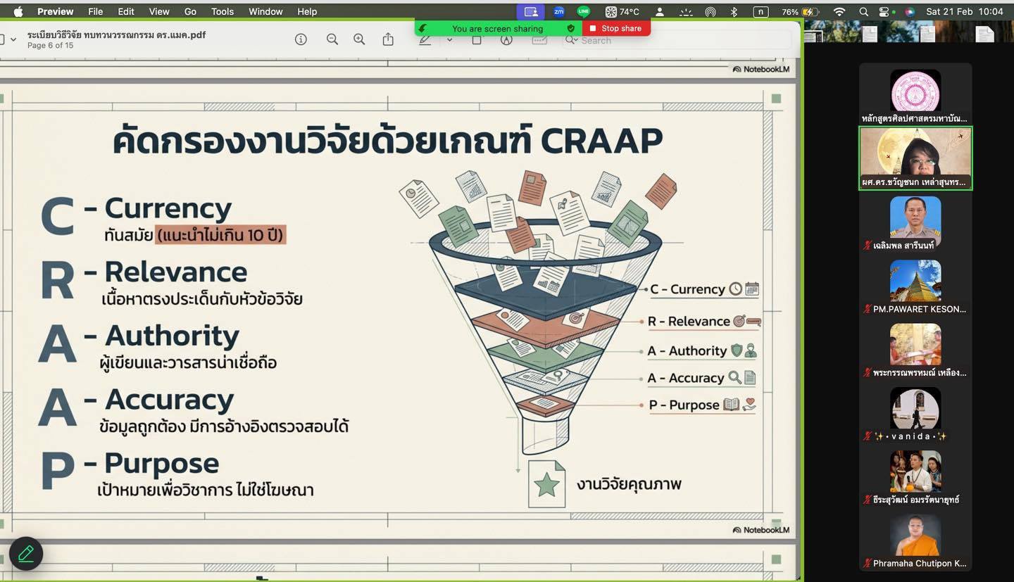 บรรยากาศการเรียนการสอน ป.โท สาขาวิชานวัตกรรมสังคมและวัฒนธรรมสร้างสรรค์ ในรายวิชา ระเบียบวิธีวิจัยด้านนวัตกรรมสังคมและวัฒนธรรมสร้างสรรค์ - รูปภาพ 2